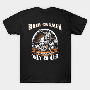 Only Cool Grampa Rides Motorcycles T Shirt Rider Gift T-Shirt